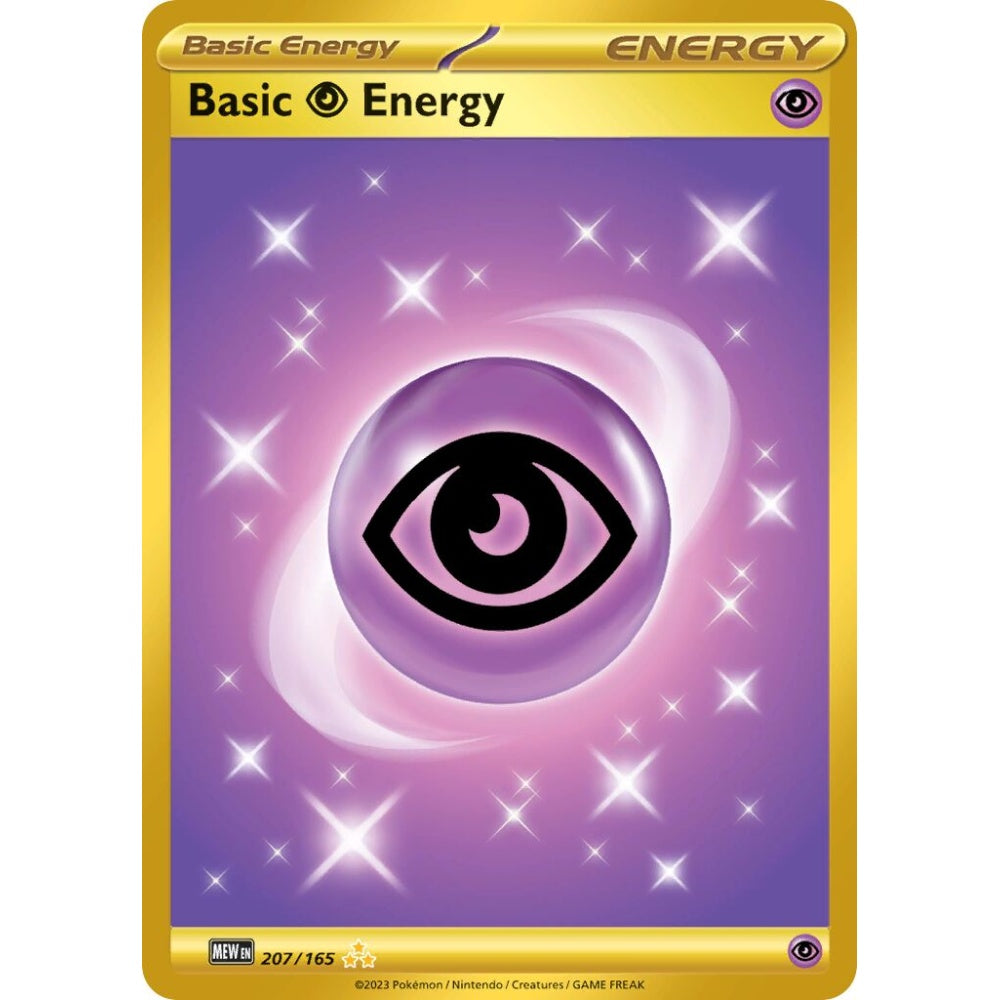 Basic Psychic Energy Hyper Rare 207/165 Pokemon Card Game Pokémon 151