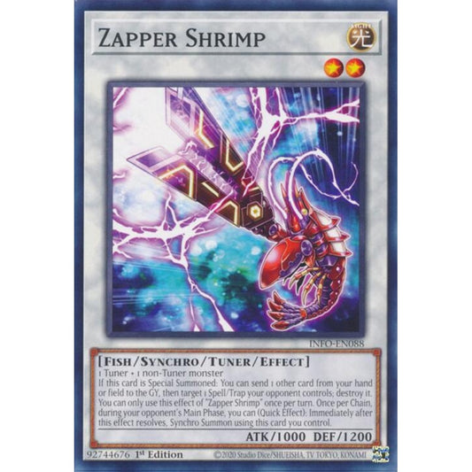 Zapper Shrimp INFO-EN088 Common Yu-Gi-Oh The Infinite Forbidden