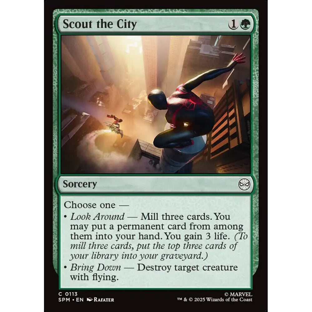 Scout the City common 113 Magic the Gathering Marvel's Spider-Man