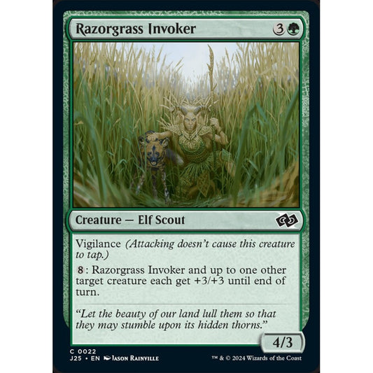 Razorgrass Invoker, 22, common, Magic: The Gathering, Foundations Jumpstart