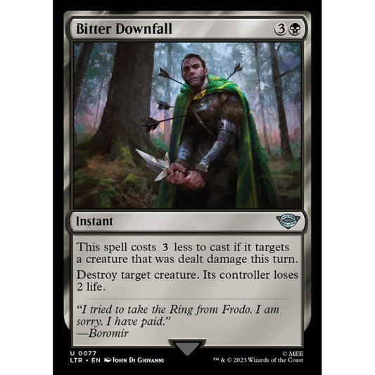 Bitter Downfall, uncommon, 77, Magic the Gathering, The Lord of the Rings: Tales of Middle-earth