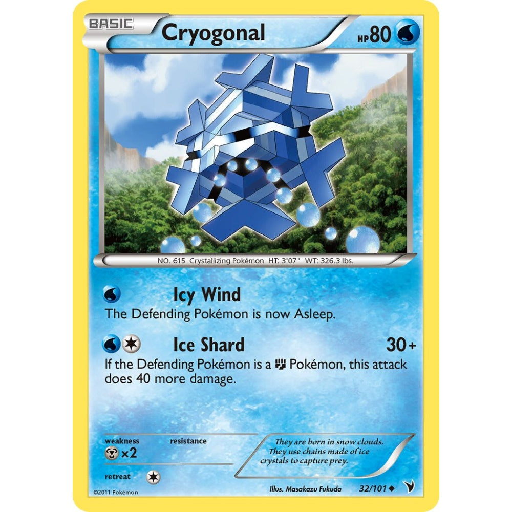 Cryogonal Uncommon 32/101 Pokemon Card Game Noble Victories
