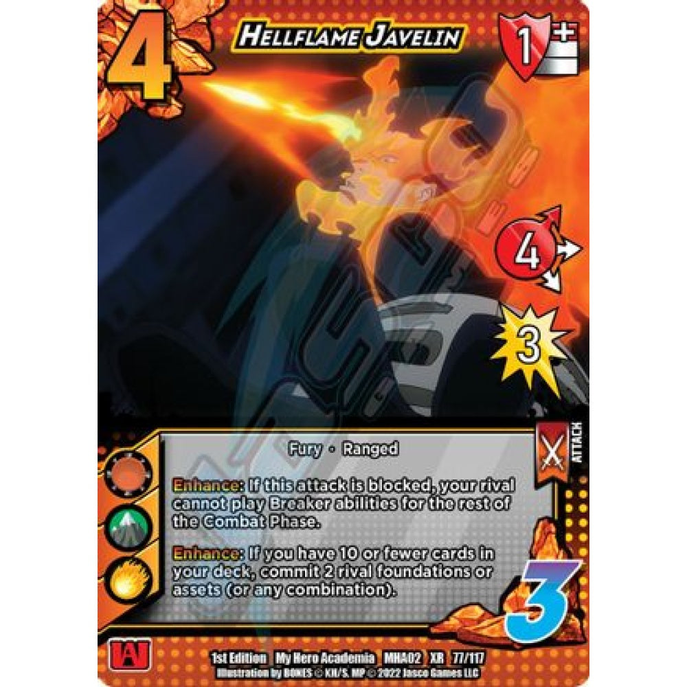 Hellflame Javelin, 77/117, XR, UniVersus, MHA02 Crimson Rampage