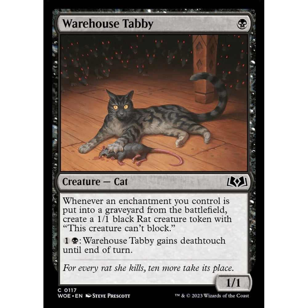Warehouse Tabby, common, 117, Magic the Gathering, Wilds of Eldraine