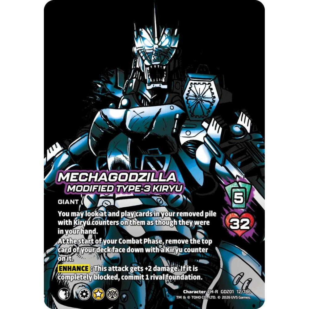 Mechagodzilla, Modified Type-3 Kiryu GDZ01 12/186 GDZ01 Universus Godzilla: Reign of Kaiju Character CH
