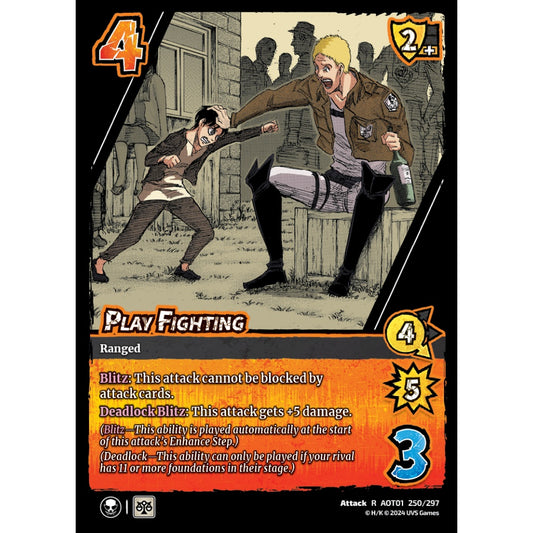 Play Fighting, 250/297, R, UniVersus, Attack on Titan: Battle for Humanity