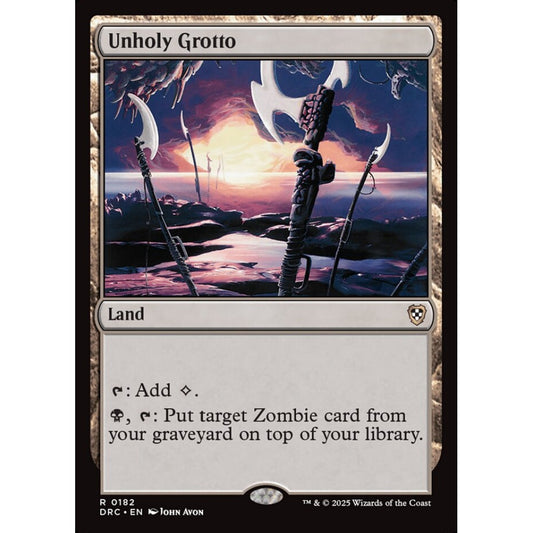 Unholy Grotto, 182, rare, Magic: The Gathering, Aetherdrift Commander