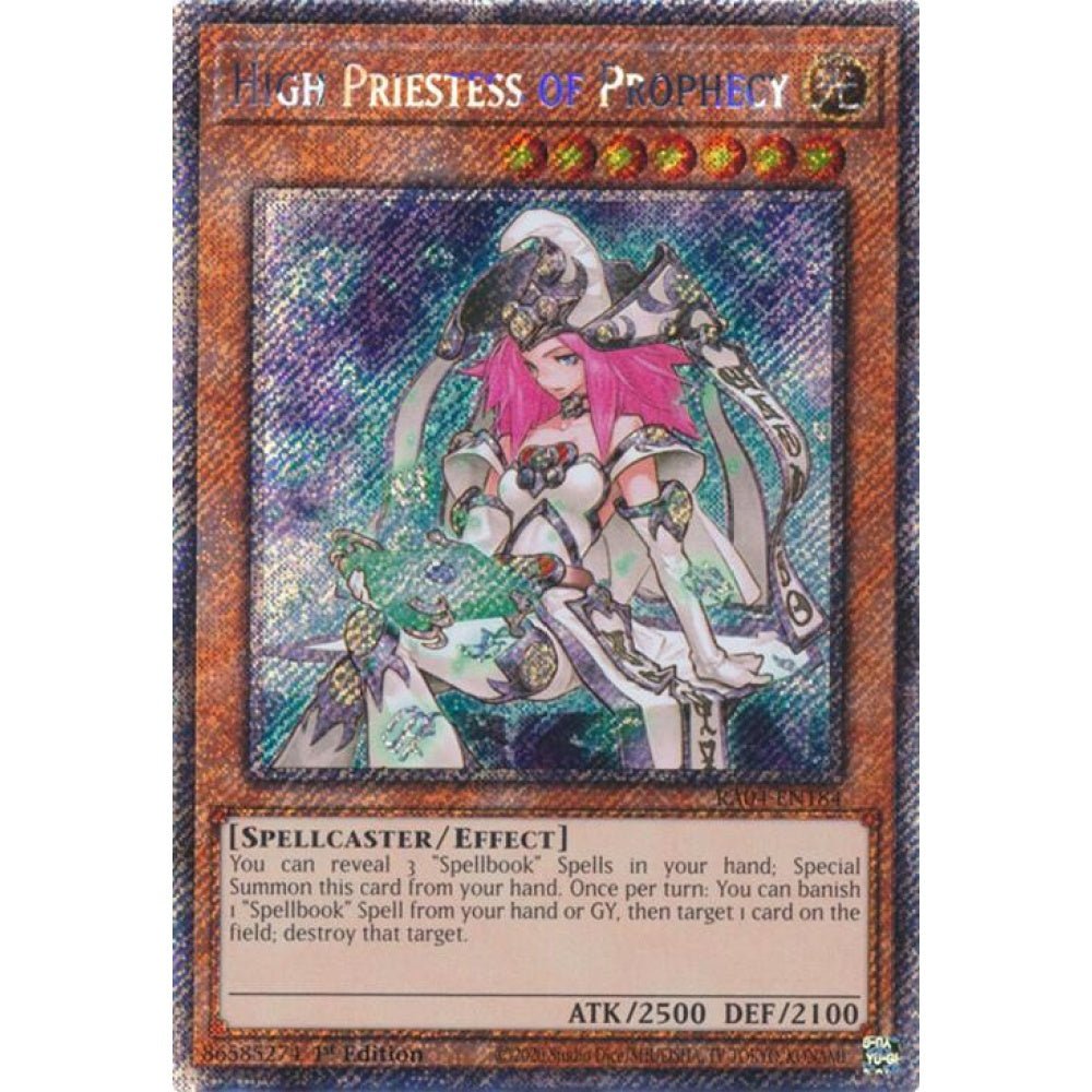 High Priestess of Prophecy (Platinum Secret Rare) RA04-EN184 Platinum Rare Yu-Gi-Oh Quarter Century Stampede