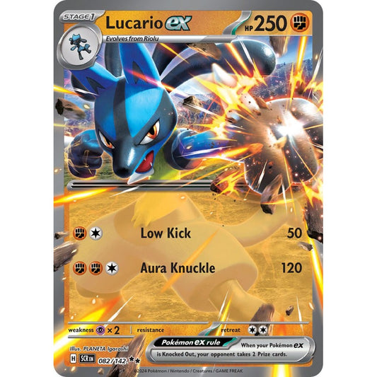 Lucario ex Double Rare 082/142 Pokemon Card Game Stellar Crown