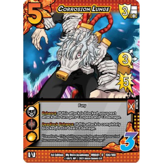 Corrosion Lunge, 156/180, C, UniVersus, MHA01 My Hero Academia