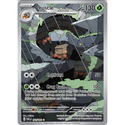 Crustle, Art Rare, 183/191, Pokemon Card Game, Paradox Rift