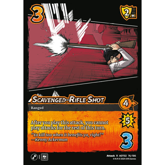 Scavenged-Rifle Shot, 76/186, AOT02, Universus, Attack on Titan: Origins of Power, Attack, R