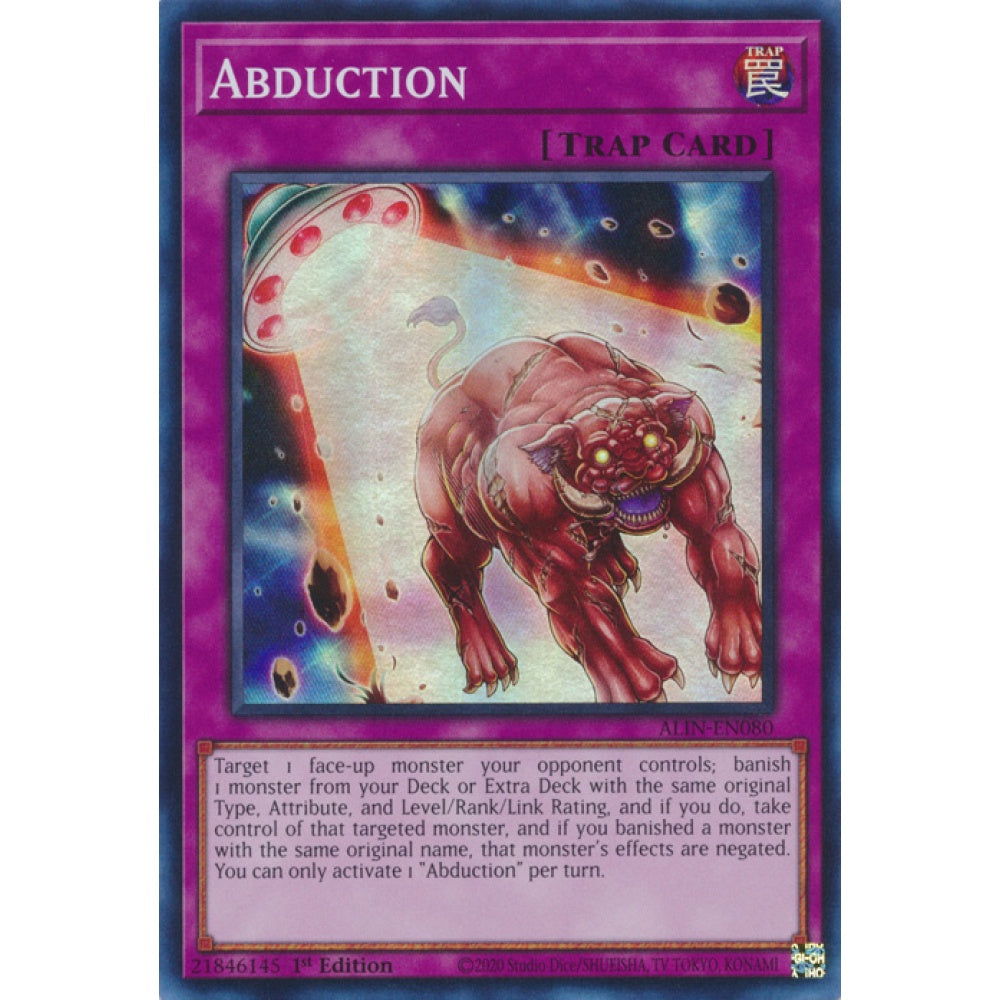 Abduction ALIN-EN080 Super Super Rare Yu-Gi-Oh Alliance Insight in Art