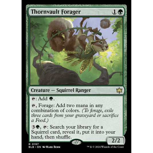 Thornvault Forager, 197, rare, Magic: The Gathering, Bloomburrow