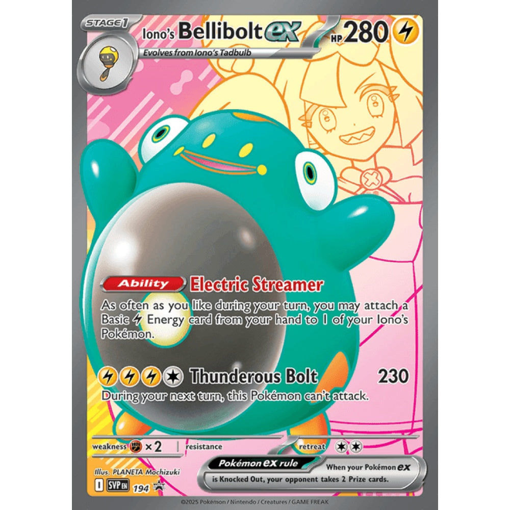 Iono's Bellibolt ex Black Star Promo 194 Pokemon Card Game Scarlet & Violet Promos