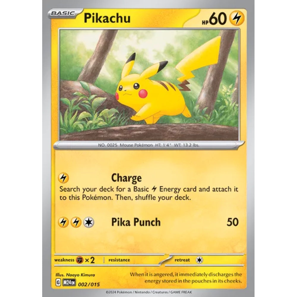 Pikachu Fixed 002/015 Pokemon Card Game McDonald's Dragon Discovery 2024
