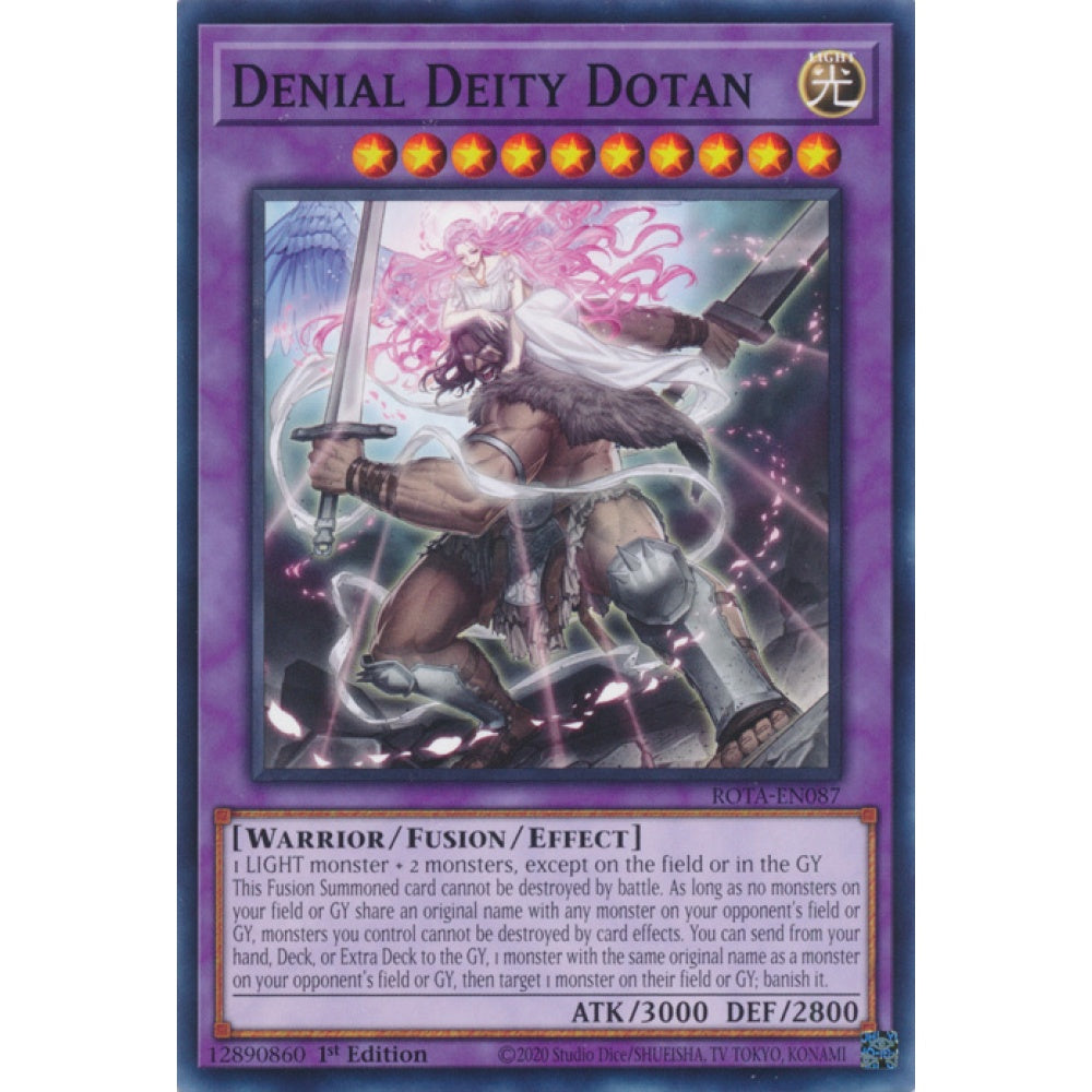 Denial Deity Dotan ROTA-EN087 Common Common Yu-Gi-Oh Rage of the Abyss in Art