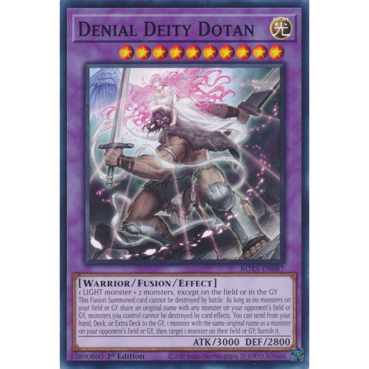 Denial Deity Dotan ROTA-EN087 Common Common Yu-Gi-Oh Rage of the Abyss in Art