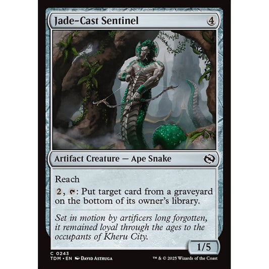 Jade-Cast Sentinel common 243 Magic the Gathering Tarkir: Dragonstorm