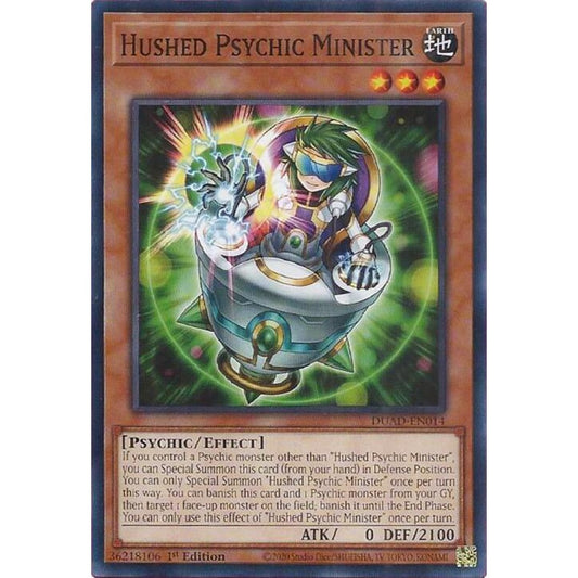 Hushed Psychic Minister DUAD-EN014 Common Yu-Gi-Oh Duelist's Advance