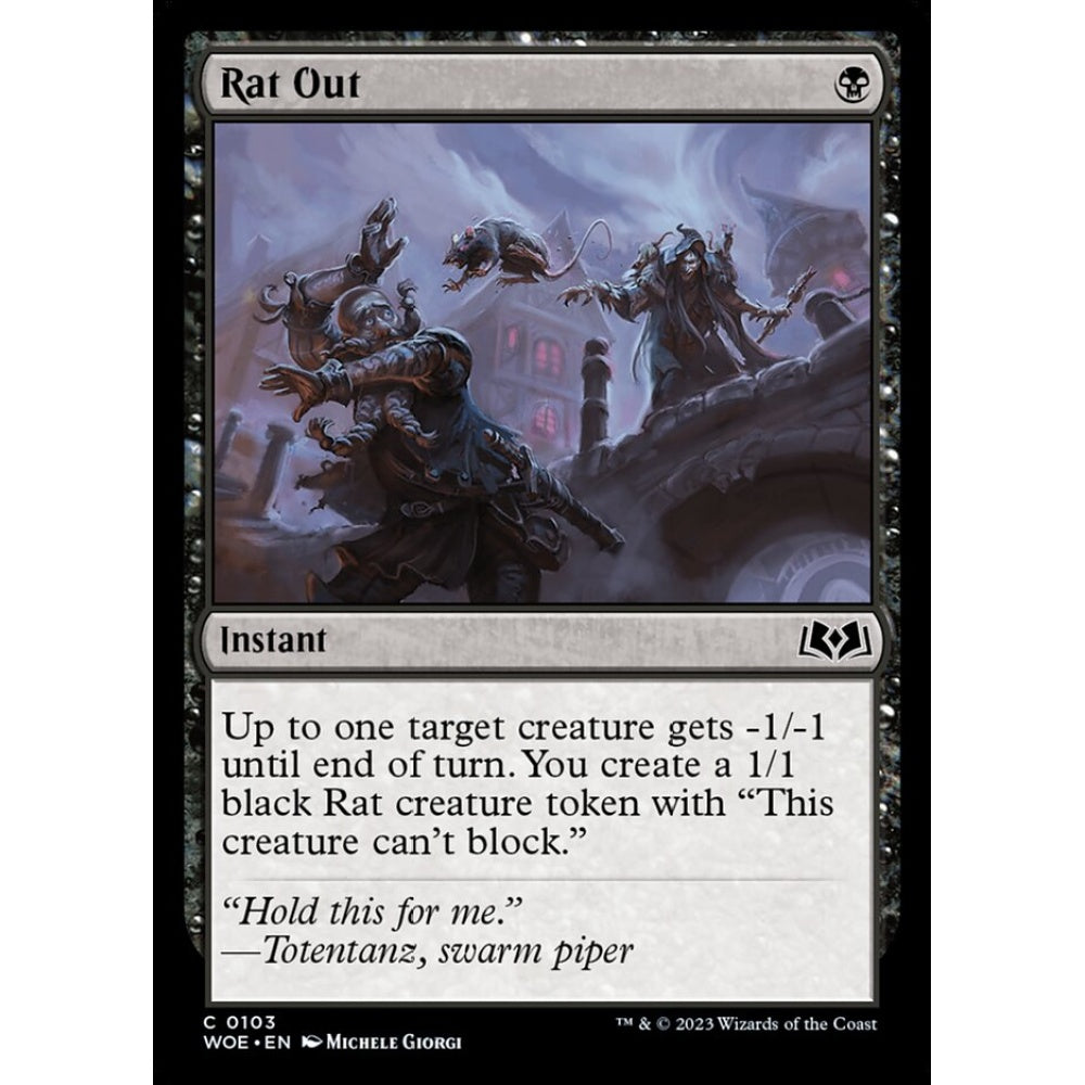 Rat Out, common, 103, Magic the Gathering, Wilds of Eldraine
