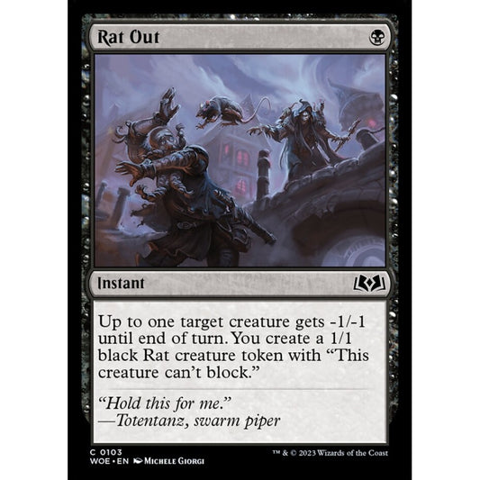 Rat Out, common, 103, Magic the Gathering, Wilds of Eldraine
