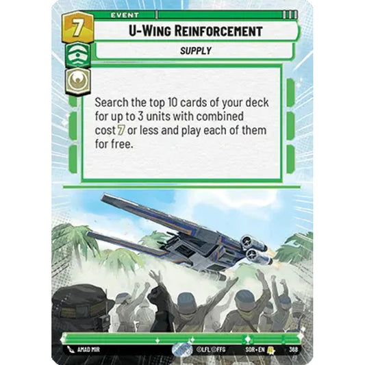 U-Wing Reinforcement, 368, R, Star Wars Unlimited, Sparks Of Rebellion