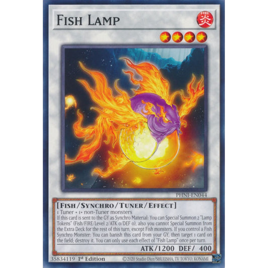 Fish Lamp PHNI-EN044 Common Common Yu-Gi-Oh Phantom Nightmare in Art