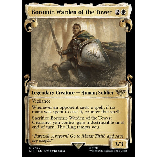 Boromir, Warden of the Tower, rare, 455, Magic the Gathering, The Lord of the Rings: Tales of Middle-earth
