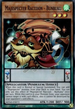 Majespecter Raccoon - Bunbuku (V.1 - Super Rare) - Maze of Millennia (Super Rare) [MZMI-072]