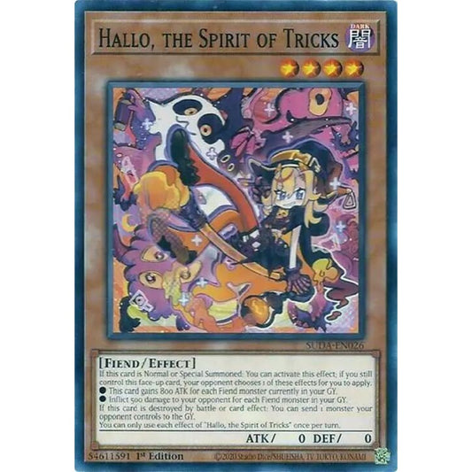 Hallo, the Spirit of Tricks SUDA-EN026 Common Yu-Gi-Oh Supreme Darkness