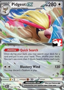 Pidgeot ex - Play! Pokémon Prize Pack Series Four (Promo) [PPS4-OBF 164]