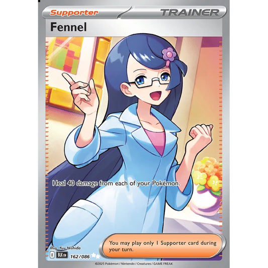 Fennel Ultra Rare 162/086 Pokemon Card Game Black Bolt
