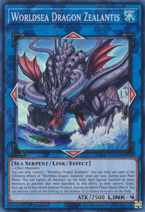Worldsea Dragon Zealantis MP23-EN193 Prismatic Prismatic Secret Rare Yu-Gi-Oh 25th Anniversary Tin: Dueling Heroes Mega Pack in Art