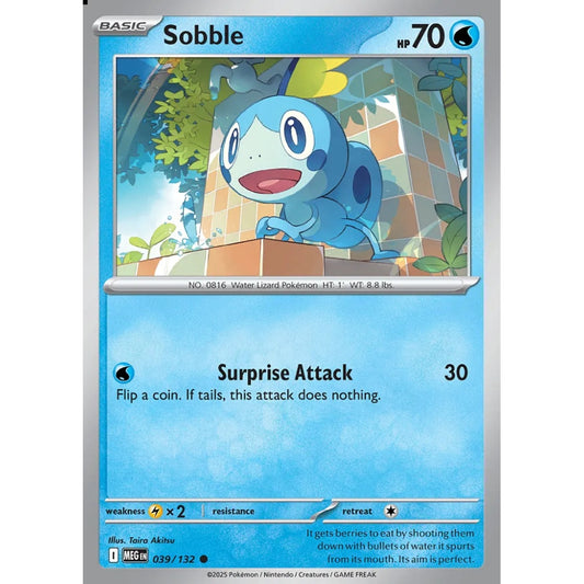 Sobble Common 039/132 Pokemon Card Game Mega Evolution