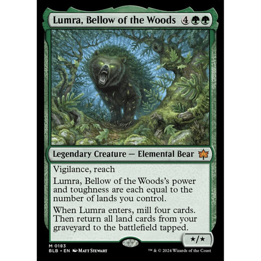 Lumra, Bellow of the Woods, 183, mythic, Magic: The Gathering, Bloomburrow