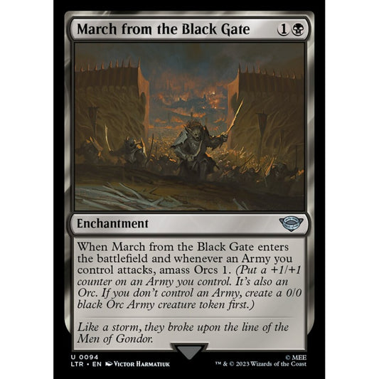 March from the Black Gate, uncommon, 94, Magic the Gathering, The Lord of the Rings: Tales of Middle-earth