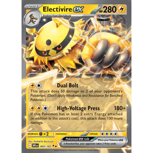 Electivire ex Double Rare 069/182 Pokemon Card Game Destined Rivals