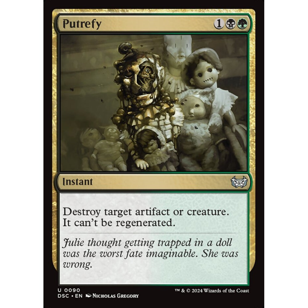 Putrefy, 90, uncommon, Magic: The Gathering, Duskmourn: House of Horror