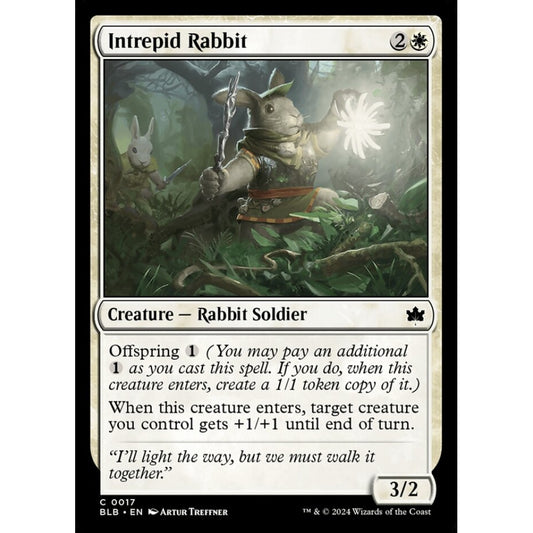 Intrepid Rabbit, 17, common, Magic: The Gathering, Bloomburrow