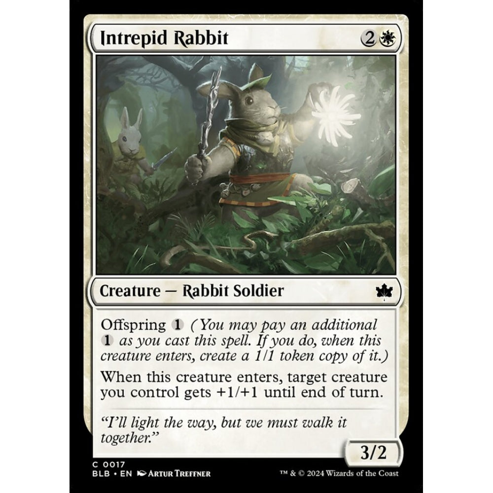 Intrepid Rabbit, 17, common, Magic: The Gathering, Bloomburrow