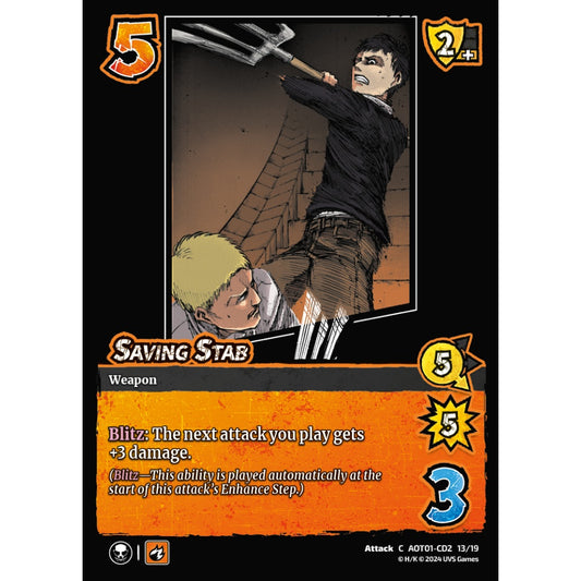 Saving Stab, 13/19, C, UniVersus, Attack on Titan: Battle for Humanity