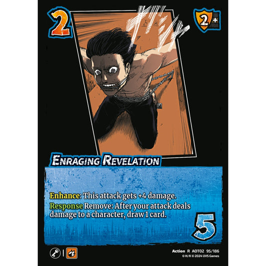 Enraging Revelation, 95/186, AOT02, Universus, Attack on Titan: Origins of Power, Action, R