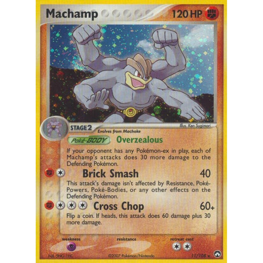 Machamp Rare Holo 11/108 Pokemon Card Game EX Power Keepers