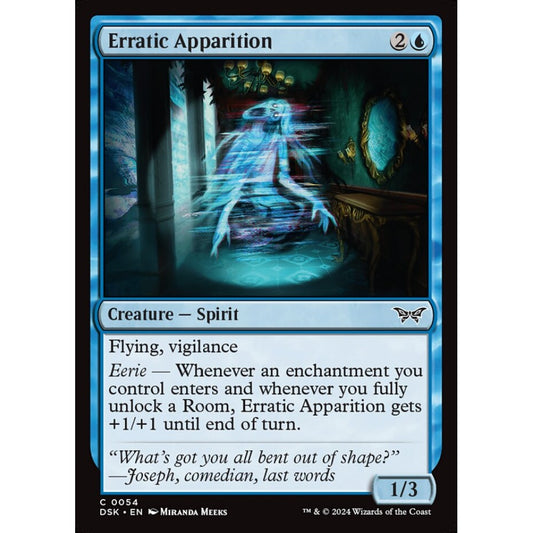 Erratic Apparition, 54, common, Magic: The Gathering, Duskmourn: House of Horror