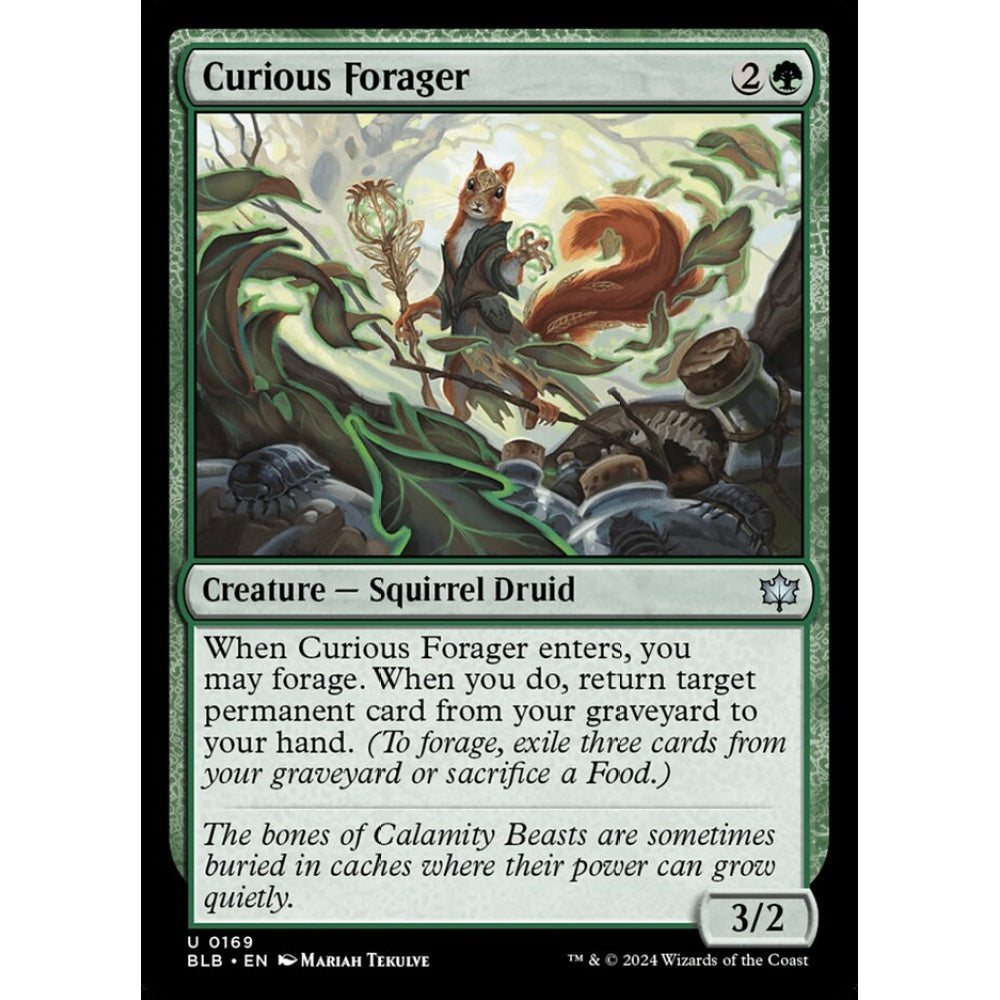 Curious Forager, 169, uncommon, Magic: The Gathering, Bloomburrow