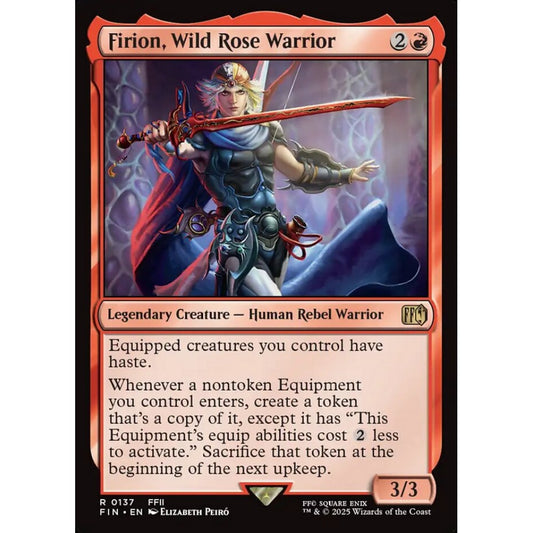 Firion, Wild Rose Warrior rare 137 Magic the Gathering Final Fantasy