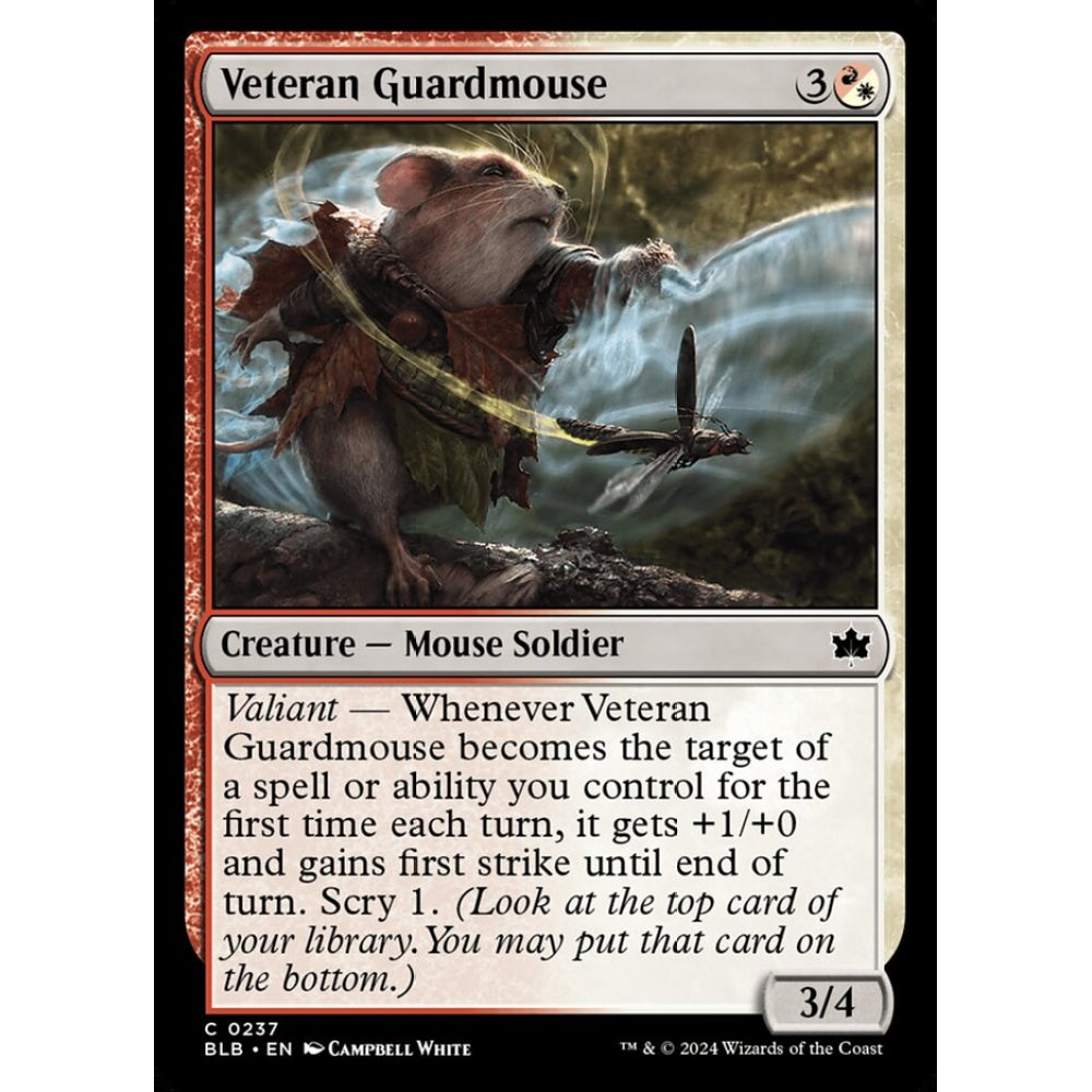 Veteran Guardmouse, 237, common, Magic: The Gathering, Bloomburrow