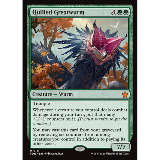 Quilled Greatwurm, 111, mythic, Magic: The Gathering, Foundations