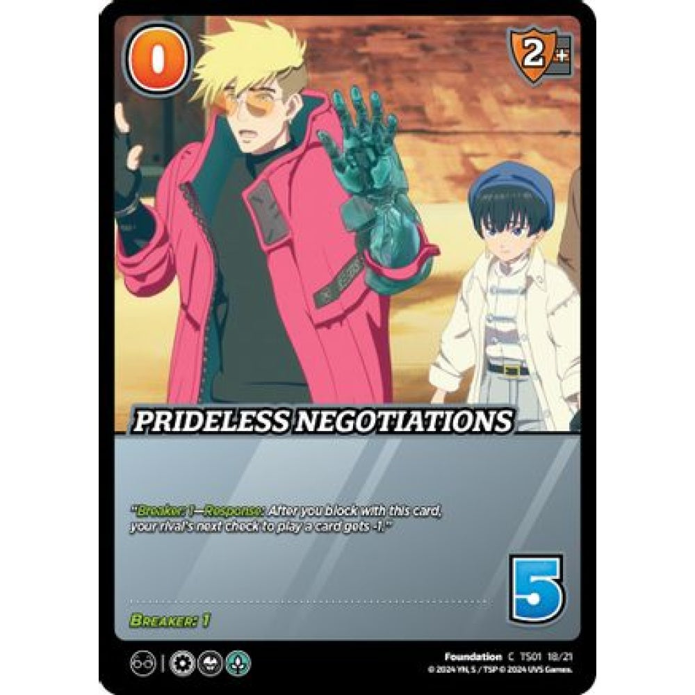 Prideless Negotiations, 18/21, C, UniVersus, Cowboy Bebop & Trigun Stampede